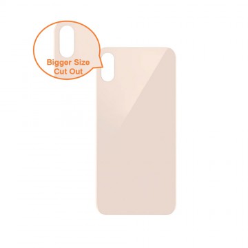 Rear Glass Replacement with Bigger Size Camera Hole Carving for iPhone XS (NO LOGO)