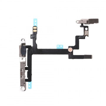 Power Flex Cable Volume Buttons Mute Switch With Brackets and Flash for iPhone 5