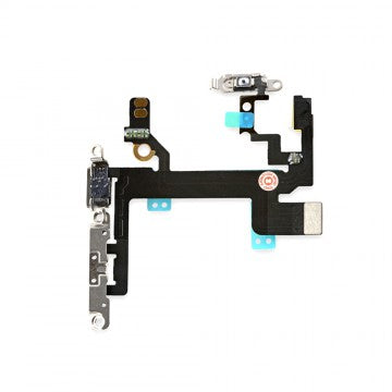 Power Flex Cable Volume Buttons Mute Switch With Brackets and Flash for iPhone 5S